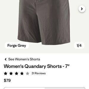 Patagonia Gray quandary 7” Shorts